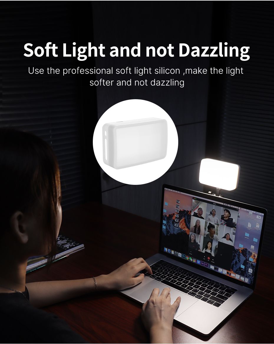 Přísavné LED světlo pro livestream z notebooku, telefonu, nebo tabletu 15